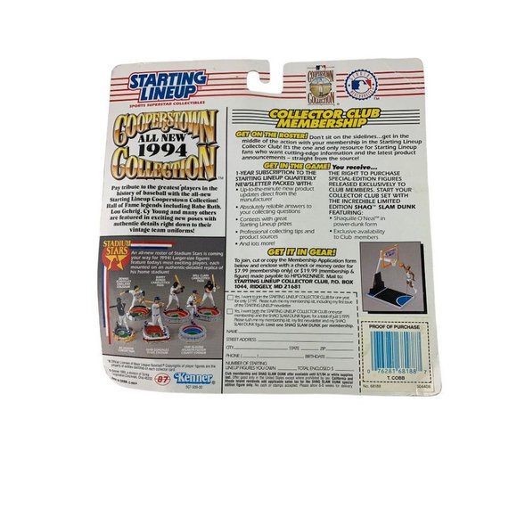 Ty Cobb 1994 Cooperstown Collection Starting Lineup and Card Detroit Tigers - Picture 7 of 7